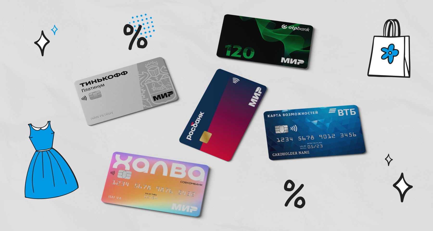 Пять удобных кредитных карт с рассрочкой до 24 месяцев